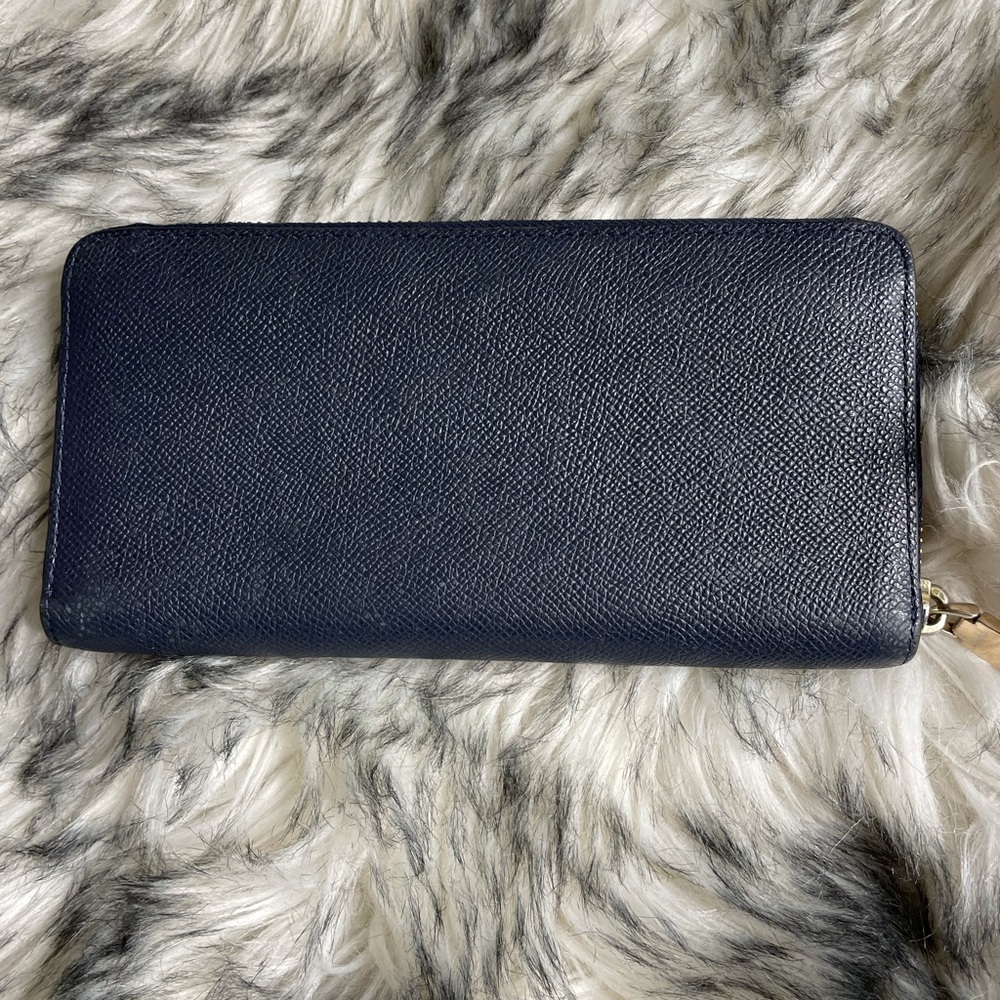 Coach Color Block Accordion Zip Wallet In Blue - image 2